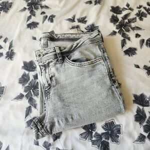 Stylish Light Gray Distressed Jeans